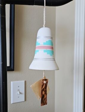 TESA Handpainted Southwestern Originals Pottery Wind Bell